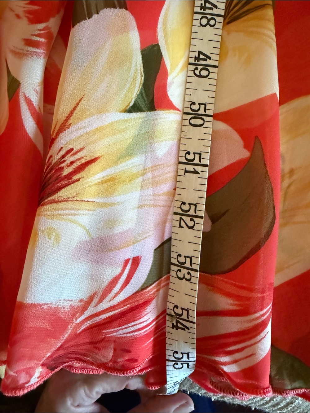Kate & Lily Coral Floral Chiffon Wrap Maxi Dress Long Sleeve Belted Size 8 - Picture 8 of 11
